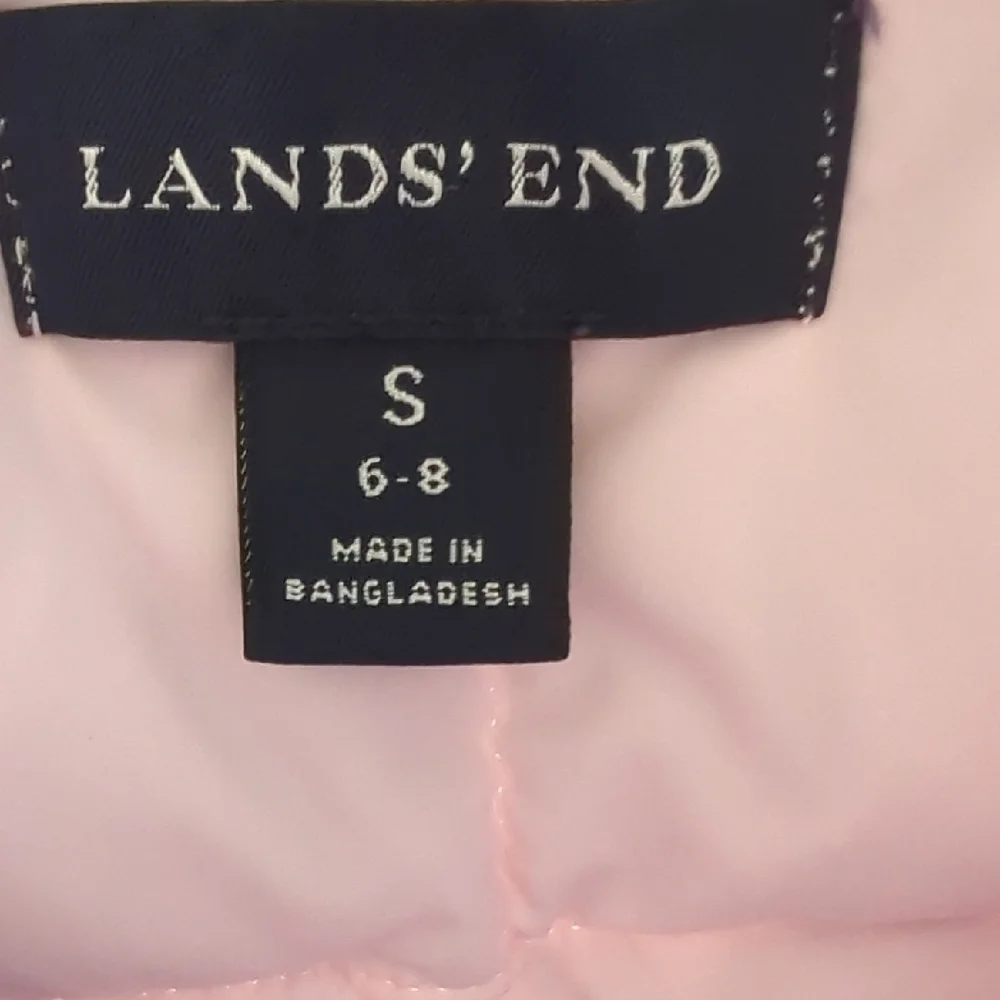 Lands' End Light Pink Quilted Goose Down Puffer Vest Women's Small 6-8 - Picture 4 of 6